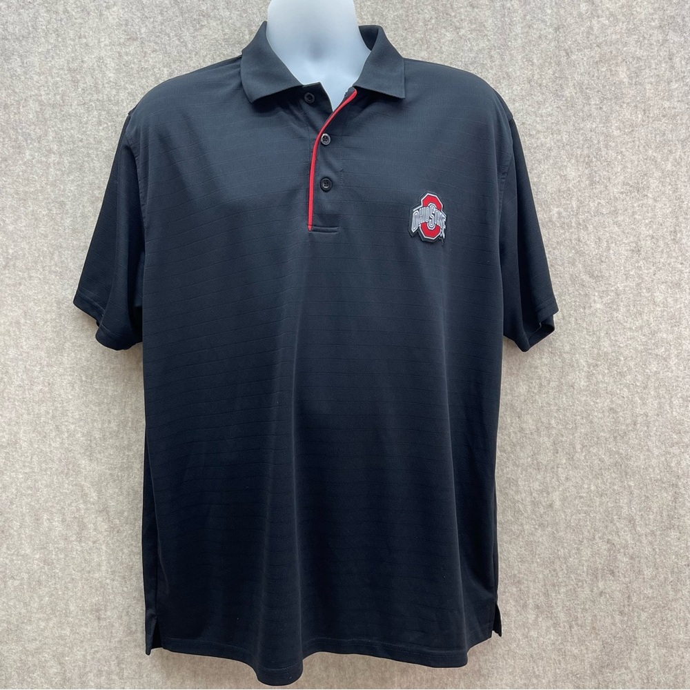 The Oval Campus Classics Mens Ohio State Buckeyes Polo Shirt Black XXL